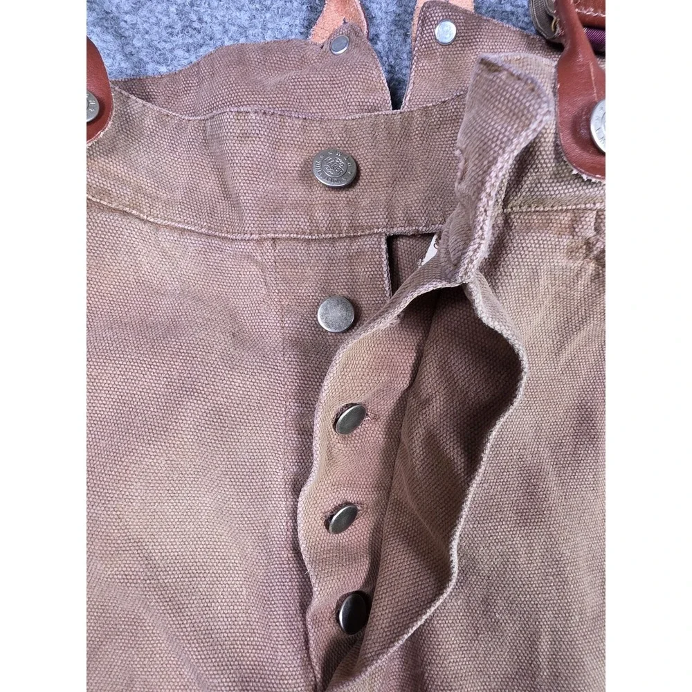 Wah Maker Frontier Canvas Pants Mens 32 Buckle Back Suspenders Old West USA